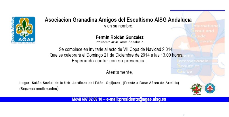 Invitaciones copa Navidad 2014